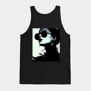 Victorian woman in sunglasses portrait Tank Top